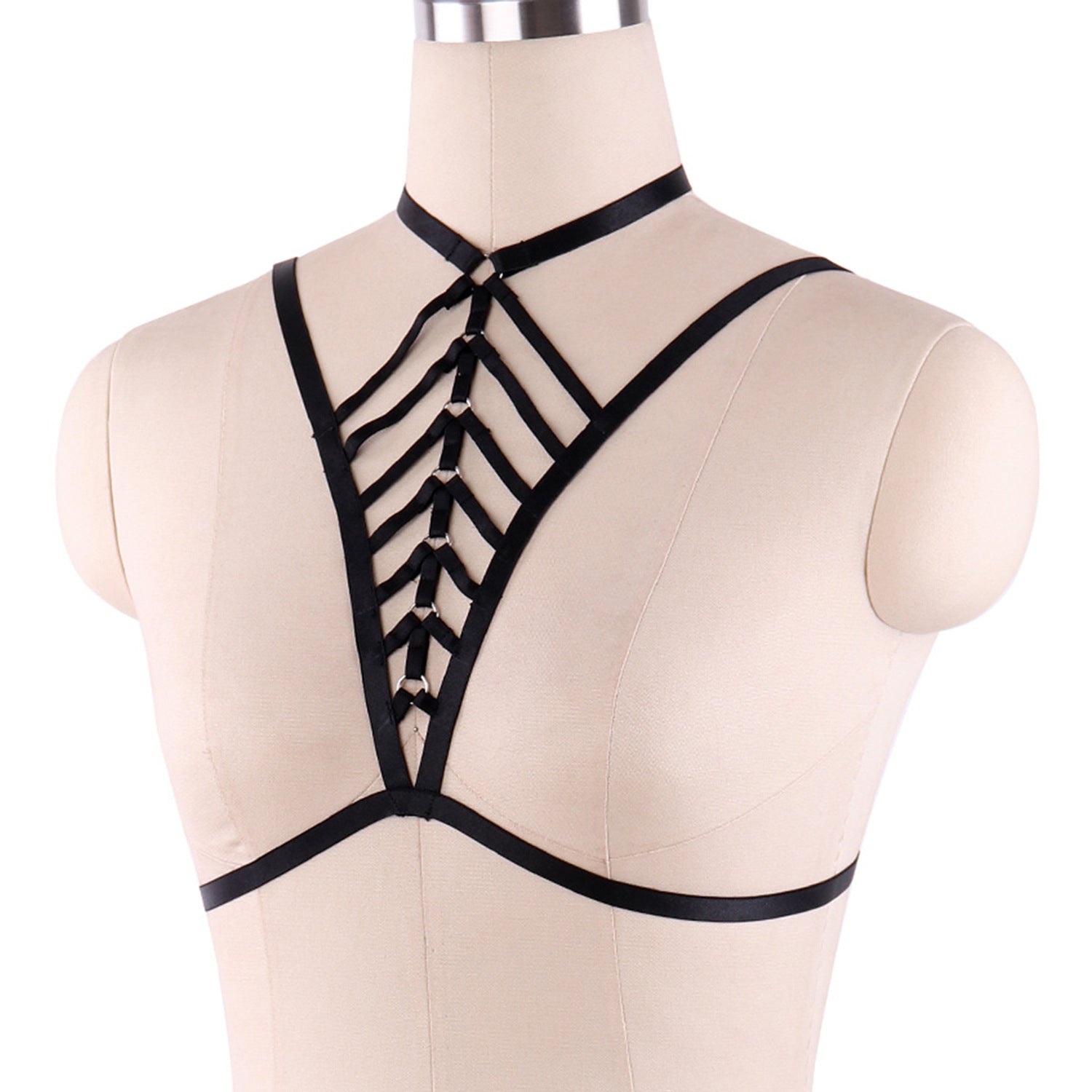 White Sexy Bra Strapy Bondage Harness Lingerie