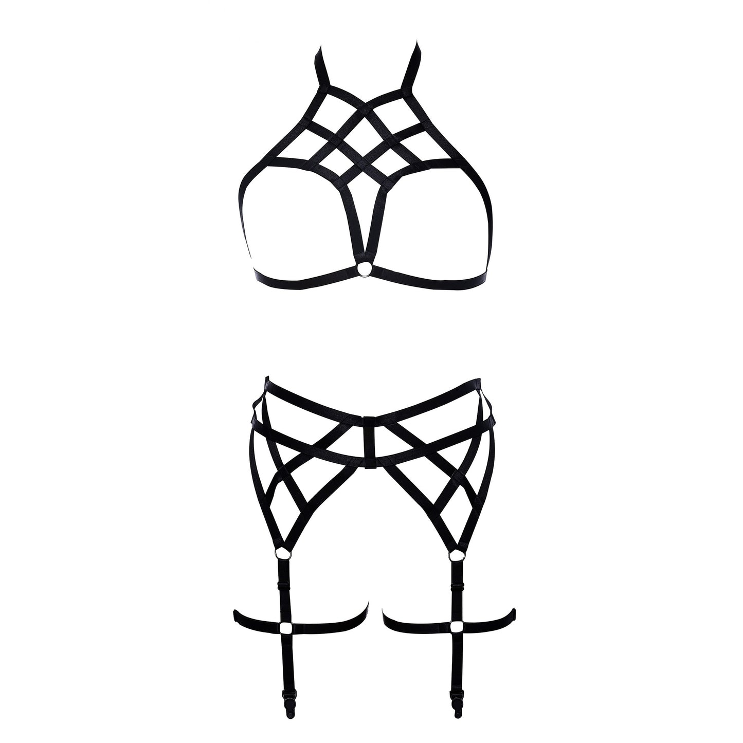 White Sexy Latina Lingerie Set Chubby Bdsm Lingerie Harness Wife Bra Panties