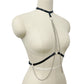 White Sexy No Bra Extreme Bondage Harness Lingerie