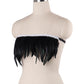 White Sexy No Bra Strapy Body Harness Lingerie Feather Bra