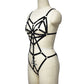 White Womens Black Bodysuit Sex Sexy Harness Lingerie Chubby Teddy