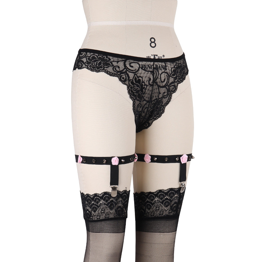 White Womens Garter Belt Extreme Sexy Harness Lingerie