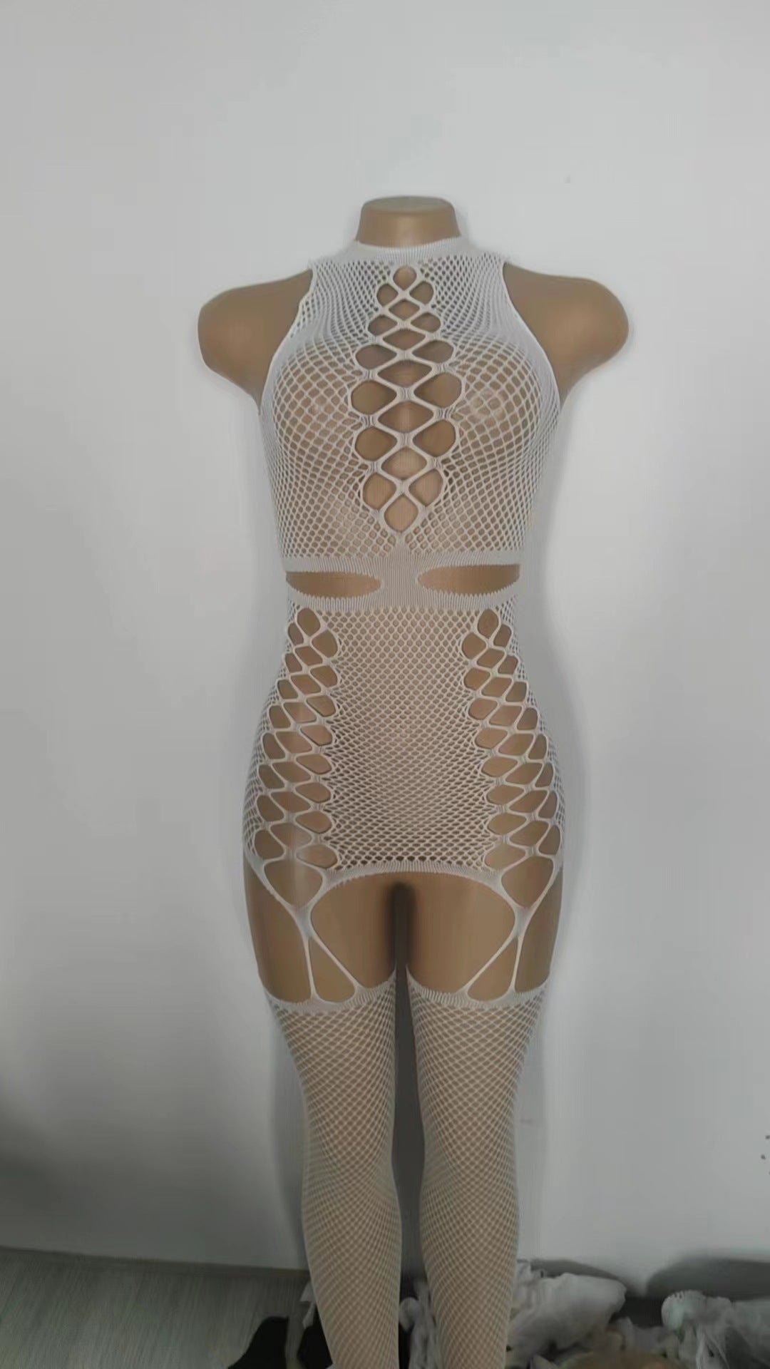 Wife Bodystocking Sheer Sex Sexy Crotchless Lingerie Mesh Bodysuit