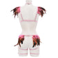 Wife Bodysuit Submissive Bdsm Harness Lingerie Feather Bra Panties