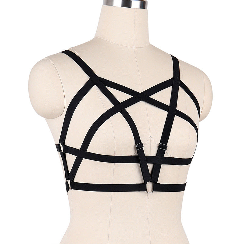 Wife Bra for Sexy Naughty Black Body Harness Lingerie