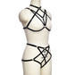 Wife Sexy Crotchless Lingerie Set Slutty Bondage Harness Lingerie Naughty Bra Panties