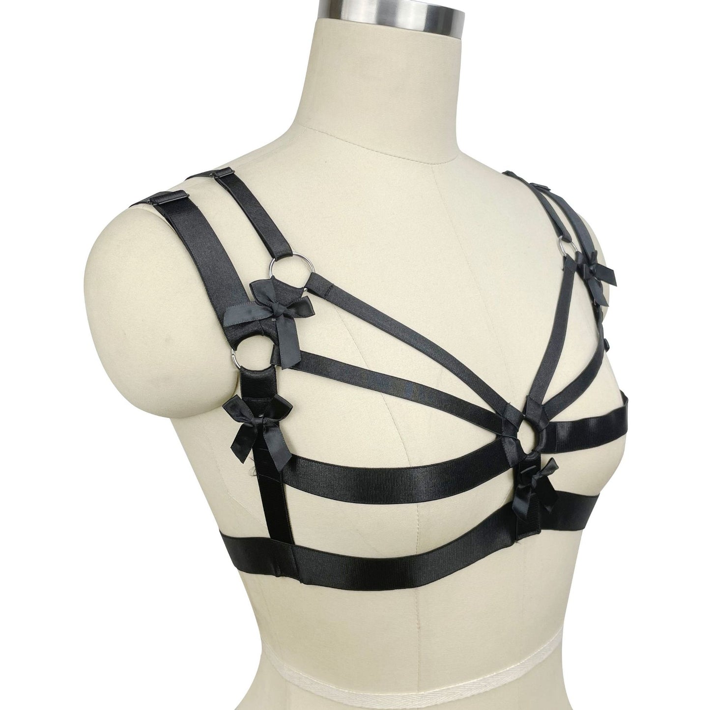 Wife Strappy Bra Naughty Black Body Harness Lingerie