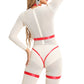 Wife White Bodysuit Submissive Bdsm Harness Lingerie Chubby Teddy