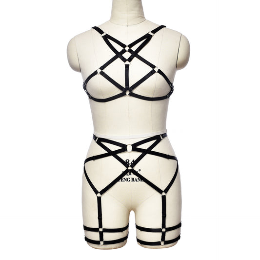 Wife Womens Black Bodysuit Sex Bdsm Lingerie Harness Black Teddy