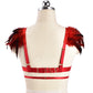 Women  Bra Straps Slutty Bdsm Lingerie Harness Feather Bra