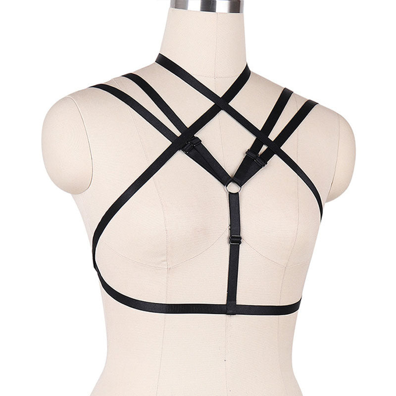 Women  Bra for Sexy Slutty Black Body Harness Lingerie