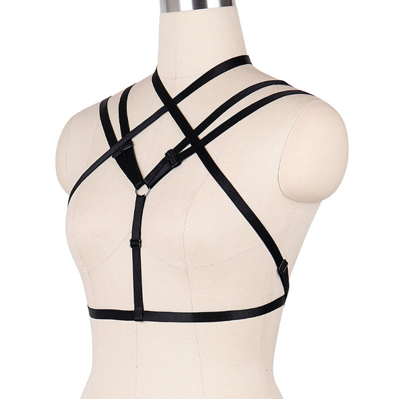 Women  Bra for Sexy Slutty Black Body Harness Lingerie