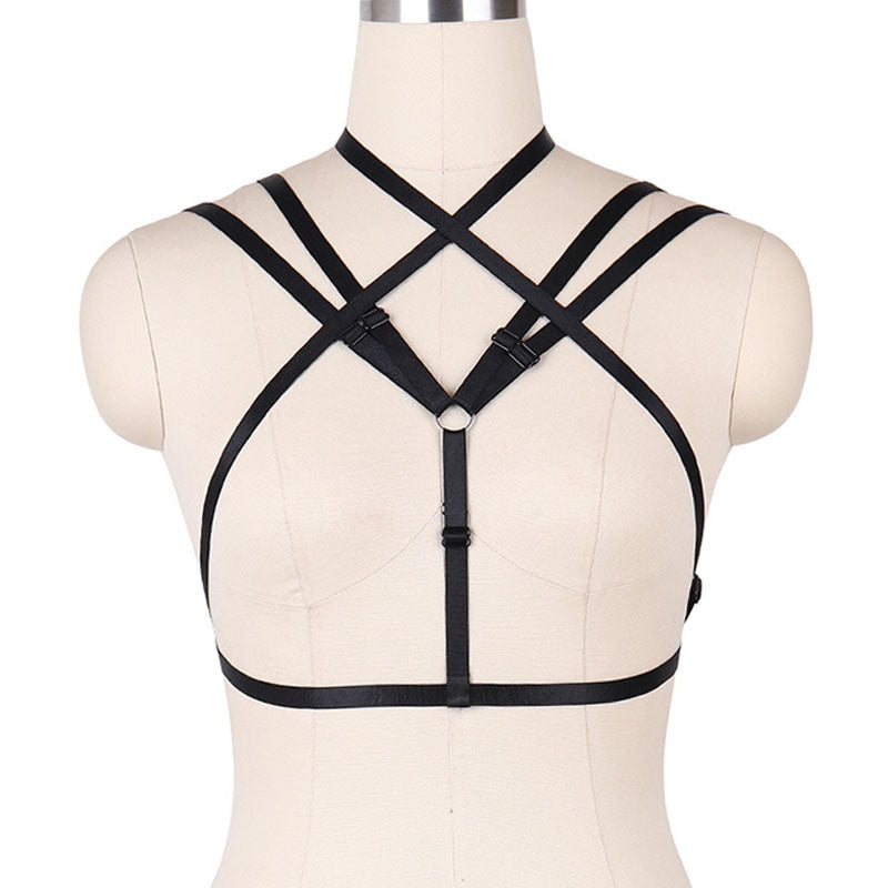 Women  Bra for Sexy Slutty Black Body Harness Lingerie