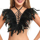 Women  Harness Bra Slutty Strappy Harness Lingerie Feather Bra