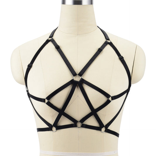 Women  Strappy Bra Slutty Black Body Harness Lingerie