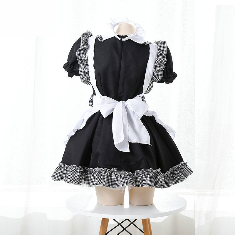 Sexiest Leather Dress Sexy French Maid Lingerie Cosplay Costume