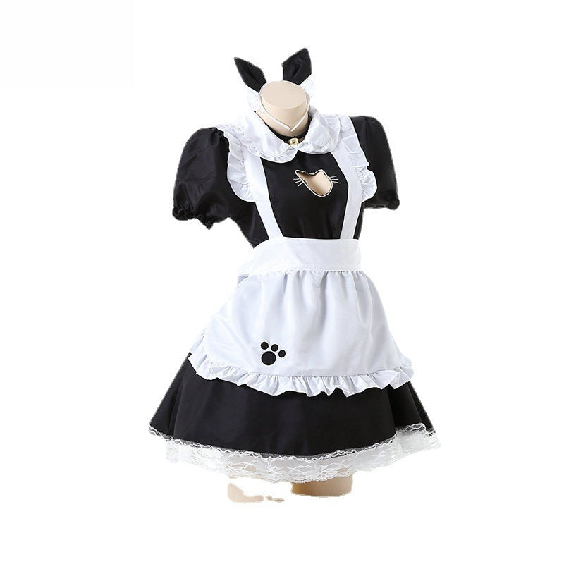 Maid Sexy Red Dresses Cat Sexy Lola Bunny Costume Cosplay Lingerie