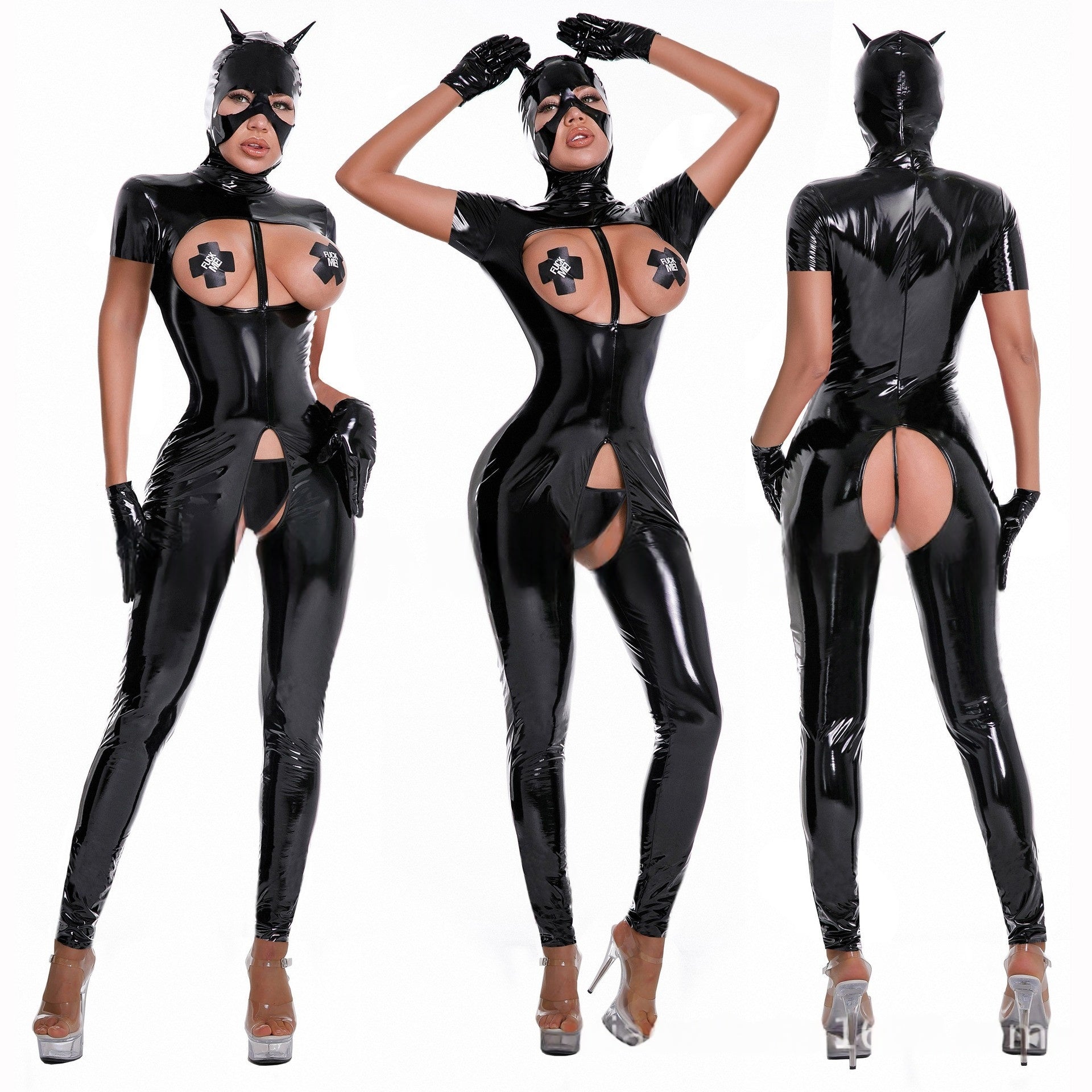 Lip Service Vinyl Bodysuit