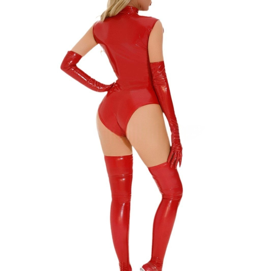 Vinyl Red Bodysuit