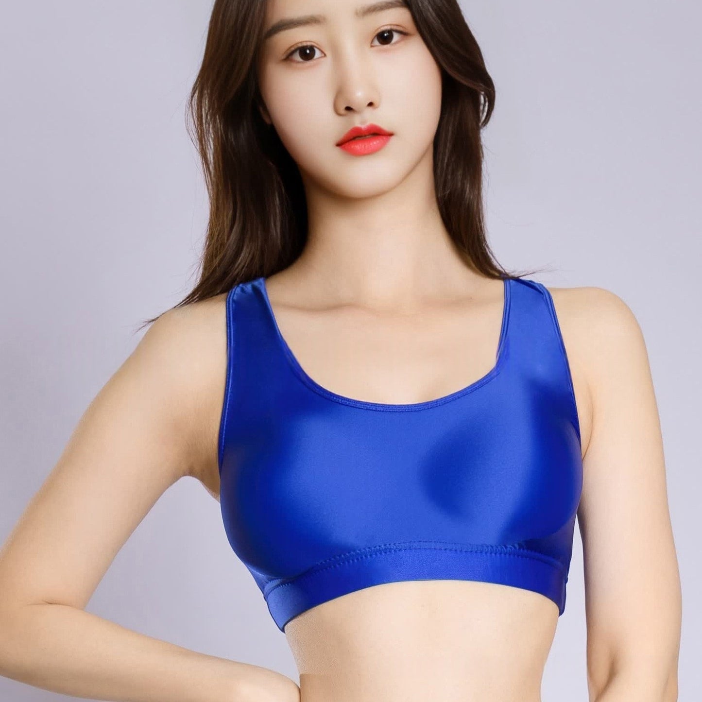 Glossy Sexy Erotic Yoga Bra