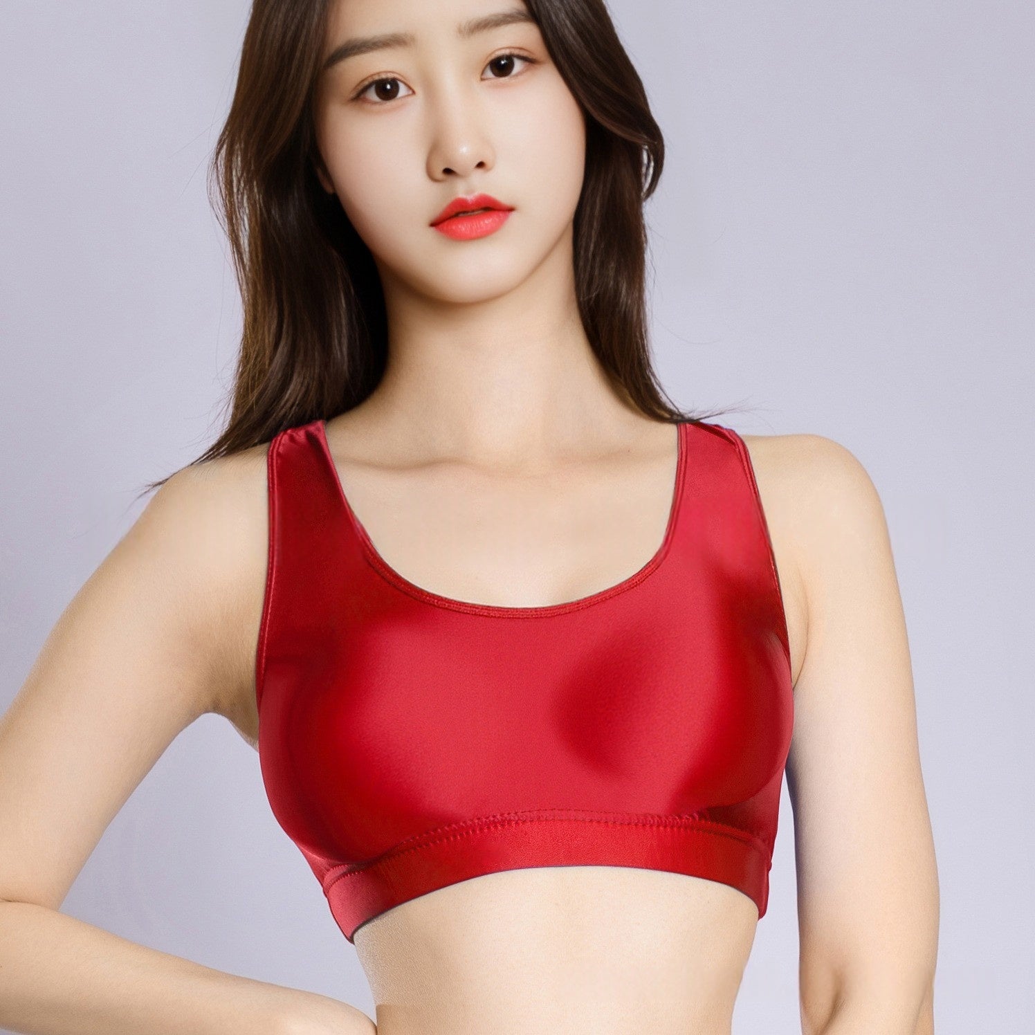 Glossy Sexy Erotic Yoga Bra