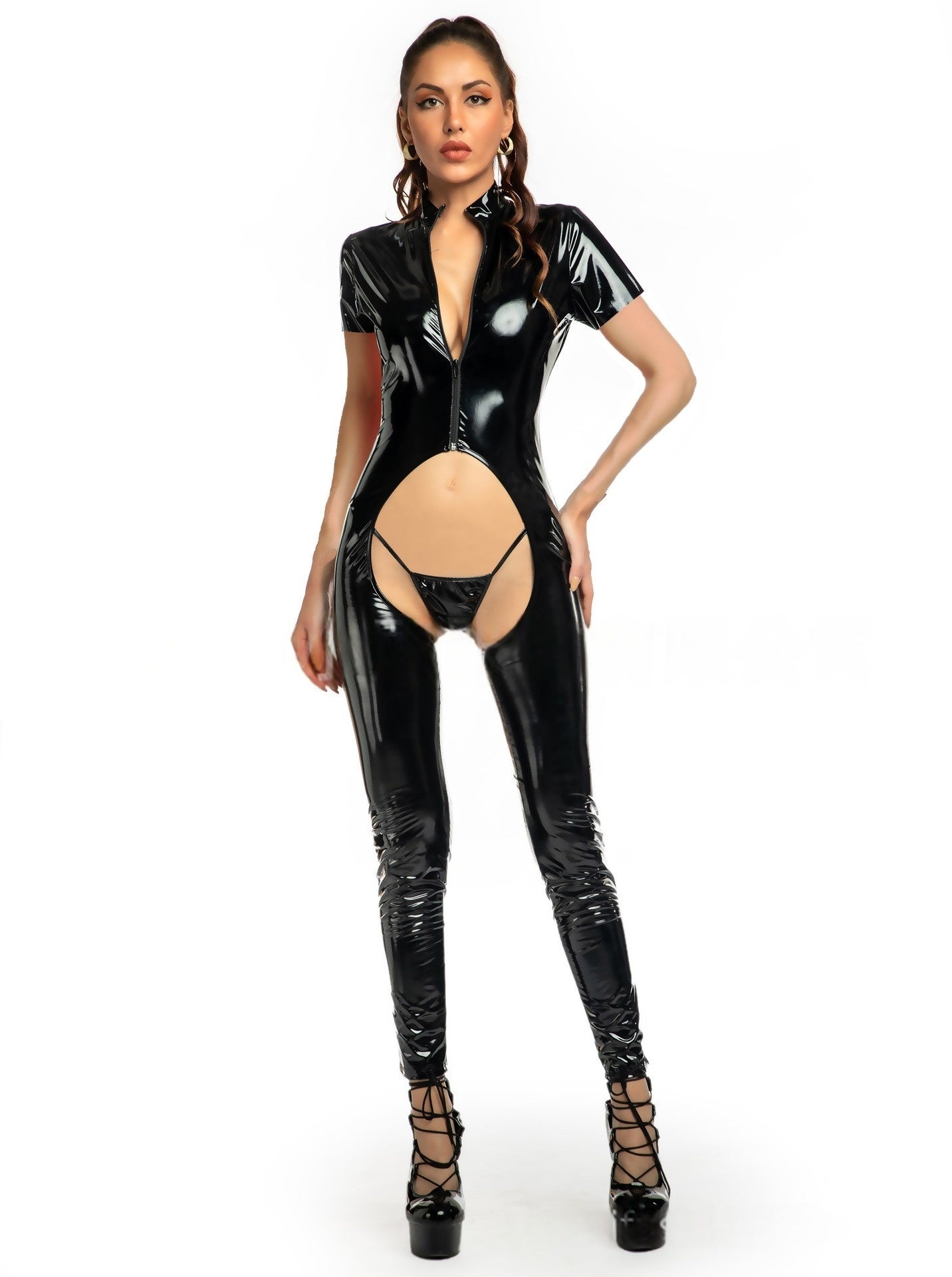 Crotchless Bodysuit Black Bdsm