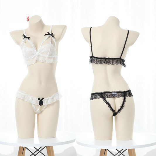 Sheer Submissive Maid Outfit Lingerie Set Cosplay Costume