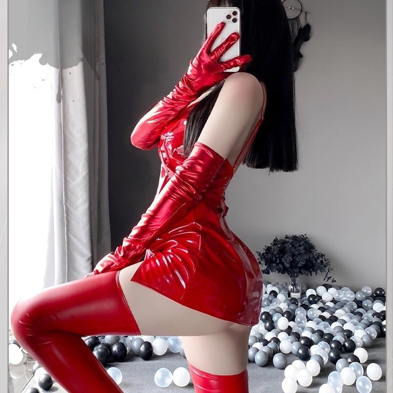 Red Vinyl Dress