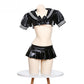 Leather Lingerie Set Schoolgirl Costume Role Play Sailor