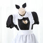 Maid Sexy Red Dresses Cat Sexy Lola Bunny Costume Cosplay Lingerie