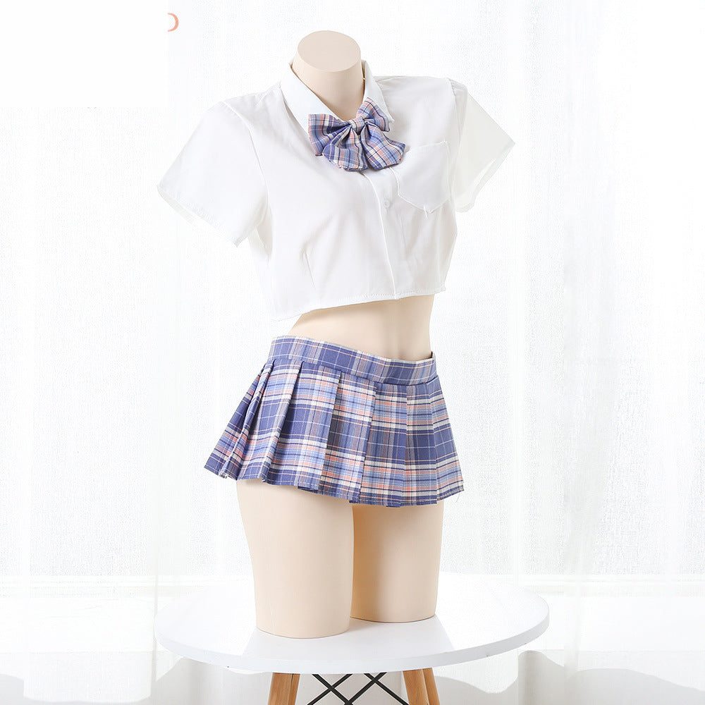 Skirt Outfits Sheer Sexy Schoolgirl Costume Cosplay Lingerie