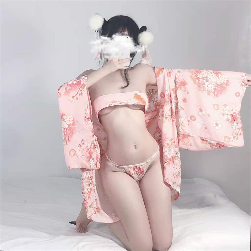 Anime Sexy Girl Kimono Tree Kitsune