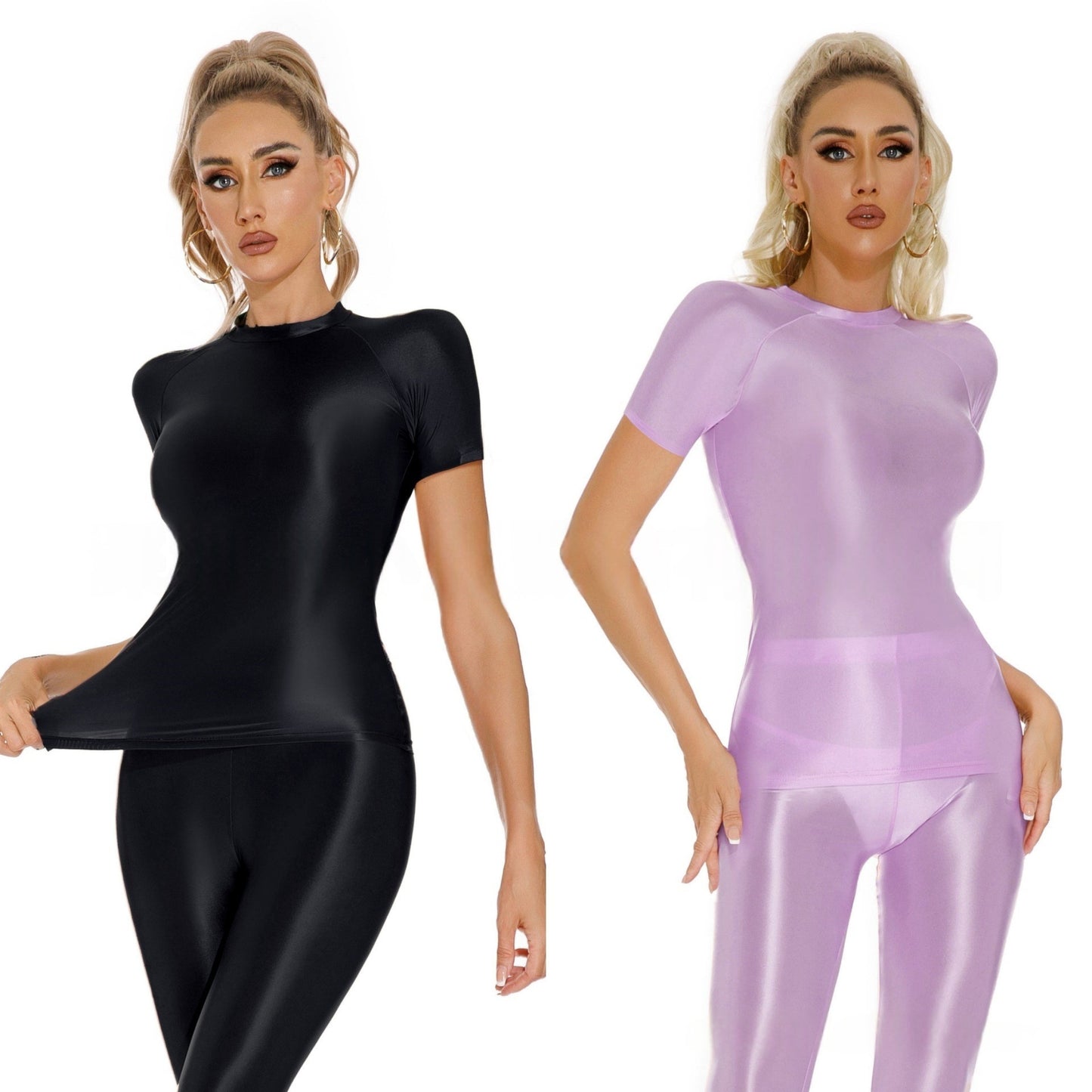 Oil Shiny Sexy T-Shirt