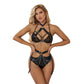 Black Strappy Lingerie Set