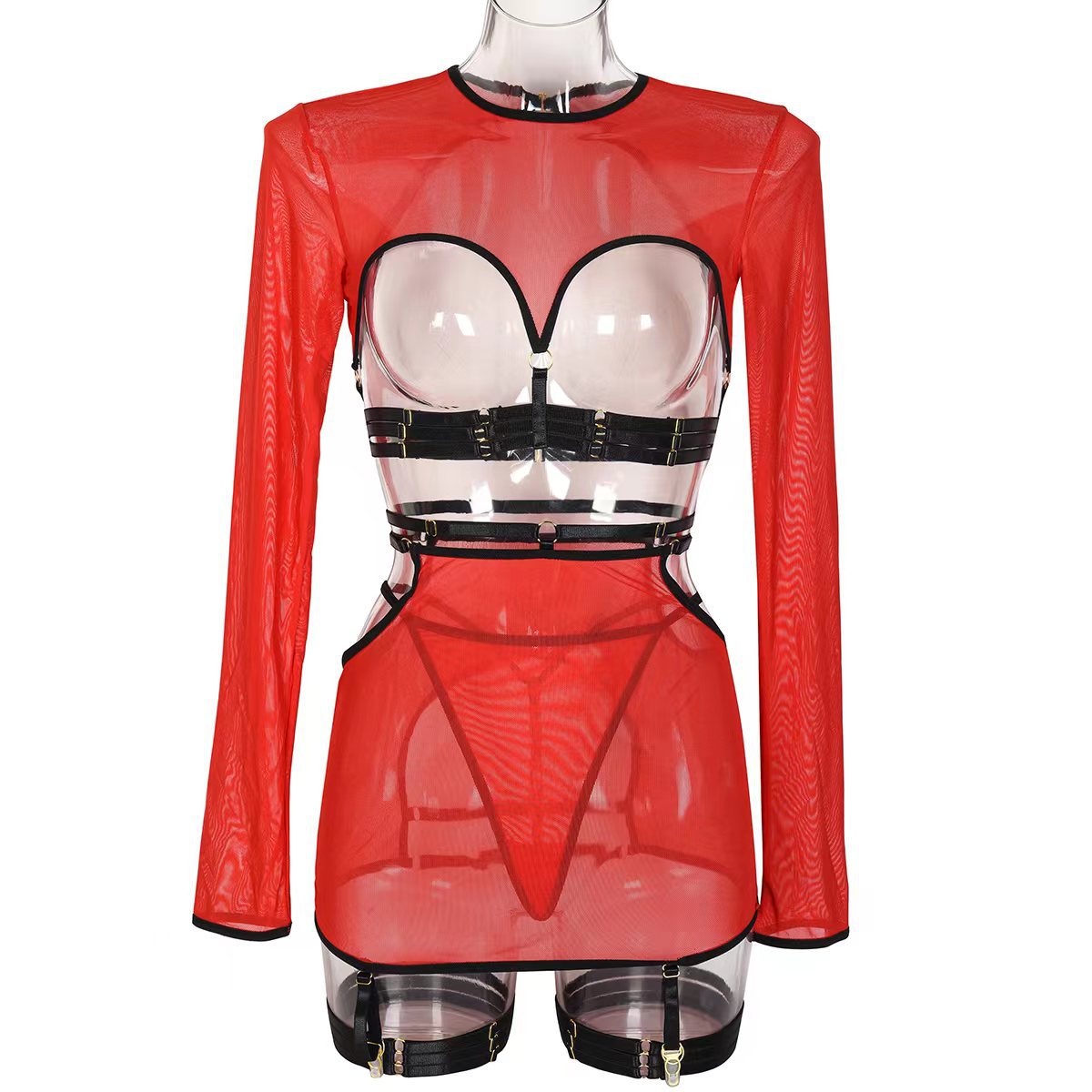 Kinky Lingerie Bdsm  sexy red dresses Submissive Costumes Cosplay