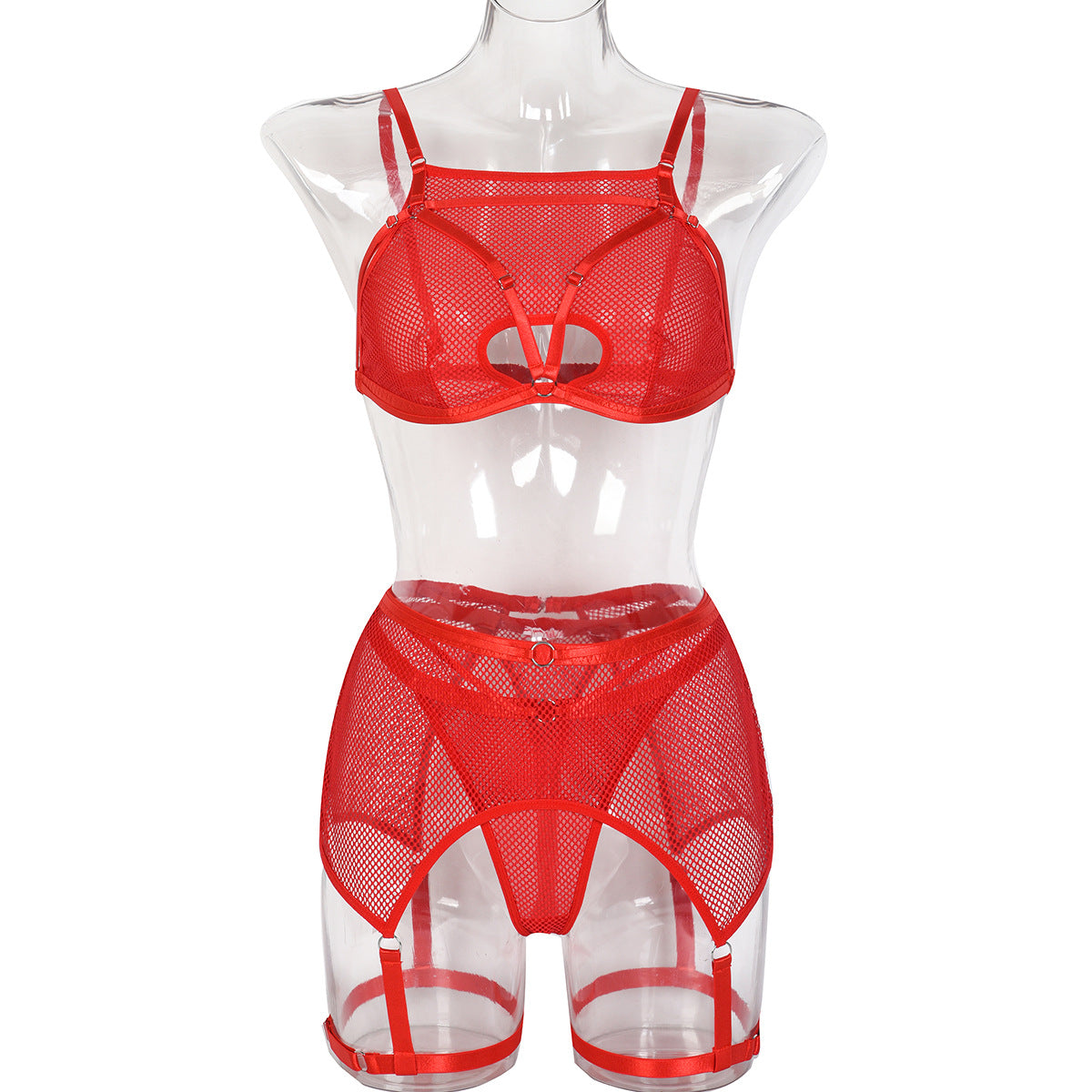 Red Bondage Lingerie Set