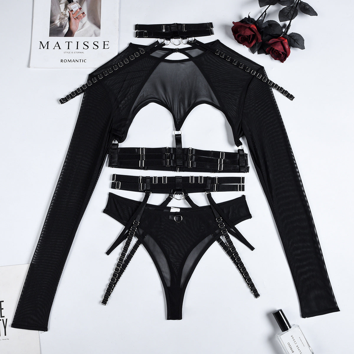 Sexy Bondage Lingerie Bodysuit Teddy