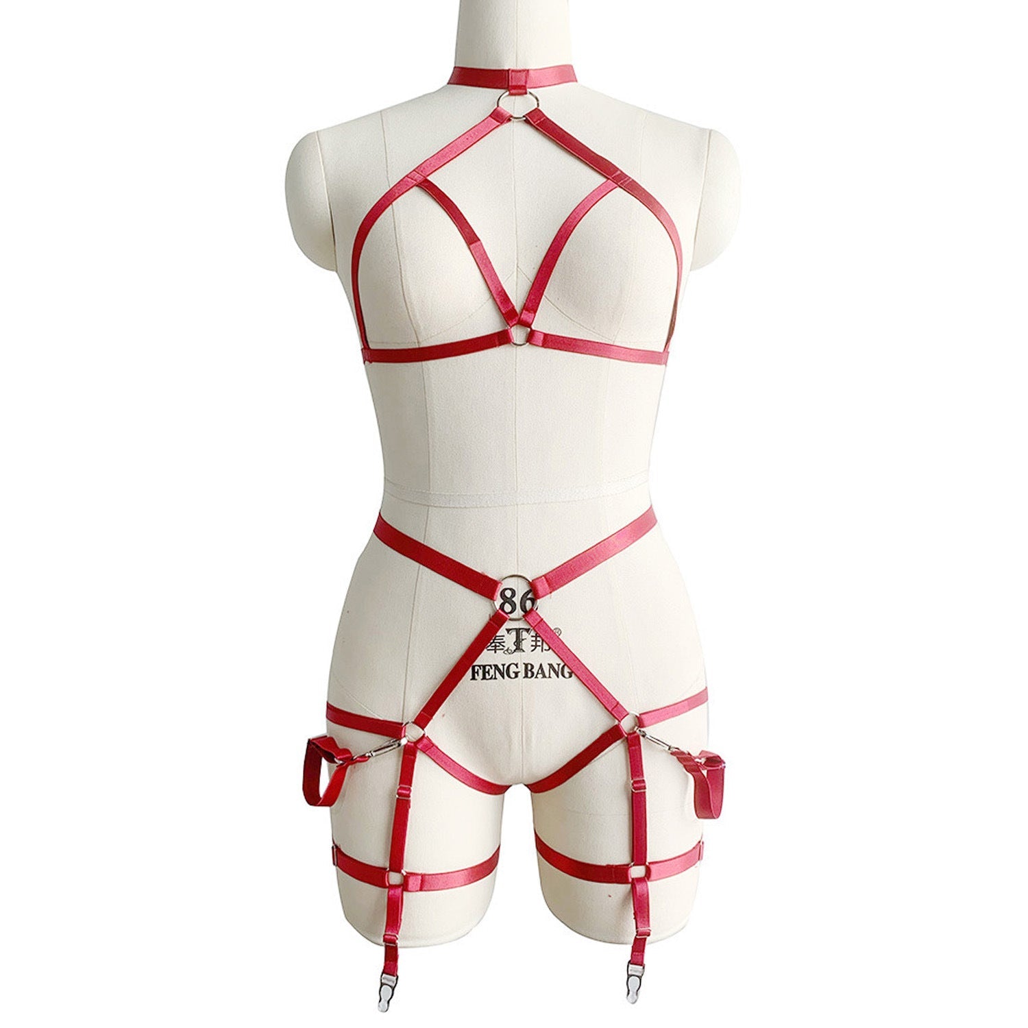 Slutty Sexy Blonde Lingerie Set Women  Body Harness Lingerie Naughty Bra Panties