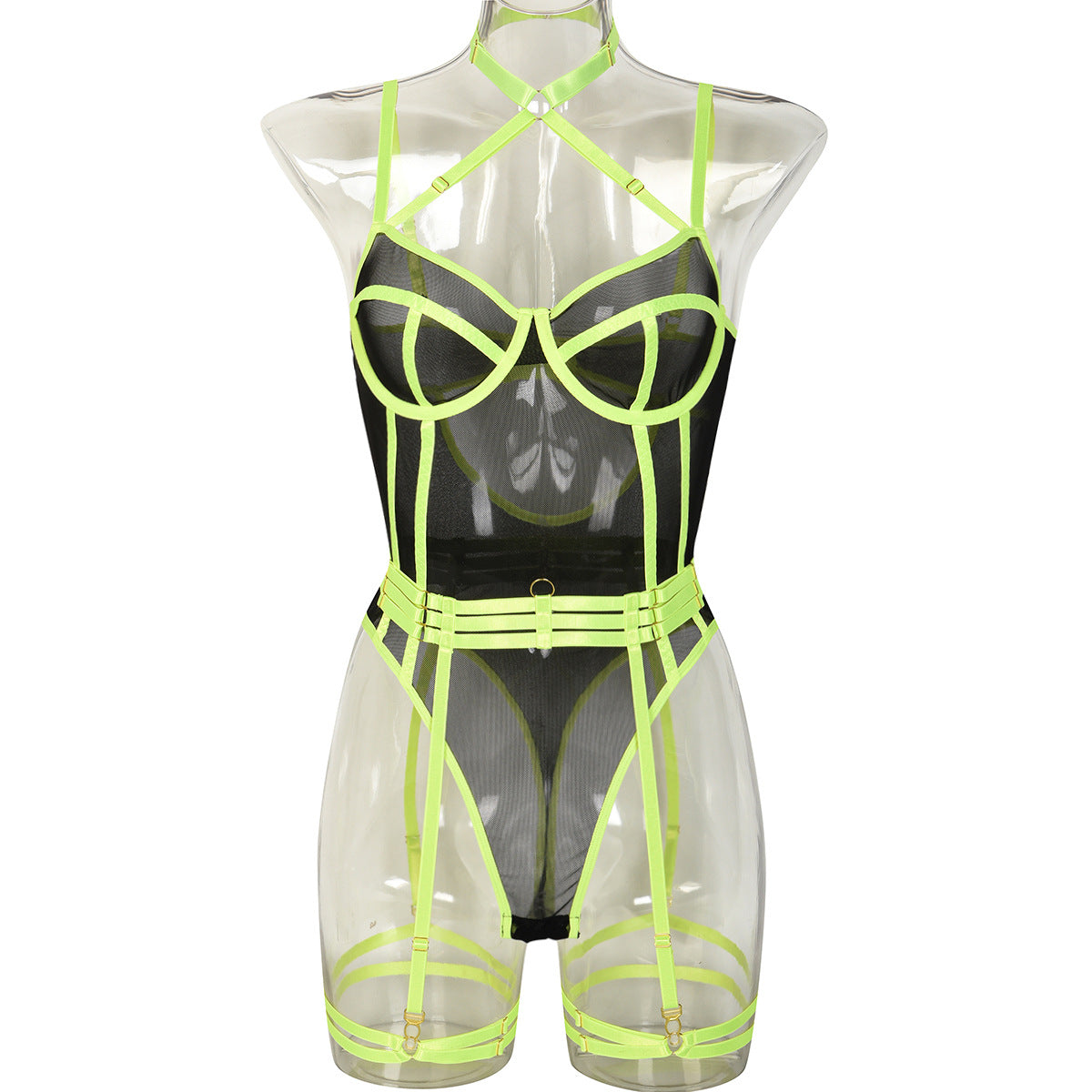 Womens Bondage Lingerie Bodysuit Teddy